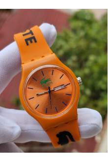 Lacoste Turuncu Silikon Kayışlı Erkek Kol Saati